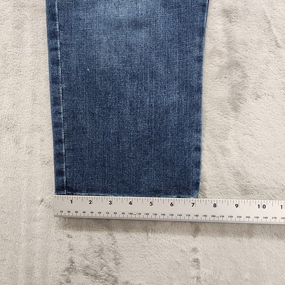 Lee Jeans Womens 6 Blue Relaxed Fit Mid Rise Crop Capri Straight Stretch Denim - Picture 10 of 11